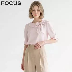 [포커스] 프릴 타이 실키 블라우스_VF6M1BL5491