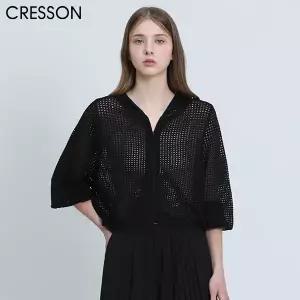 [크레송(CRESSON)] 린넨 그물 후드집업 (택가격:238000원)