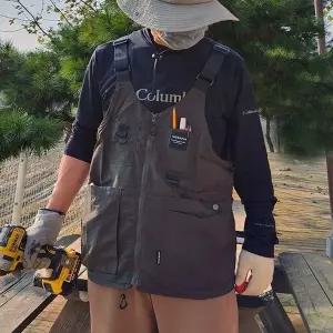고품질 캠핑 핫 아이템 조끼 가방 2IN1 멀티조끼 블랙 2IN1 (WE0D56F)