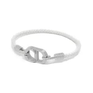 DIOR  25FW CD Icon 브레이드 가죽 팔찌 (B2901HOMLE 007)