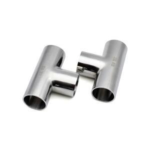 T타입 조인트 홈브루 위생 스테인리스 파이프  OD 버트 용접 티  3 방향 커넥터  16mm  22mm  51mm-133mm