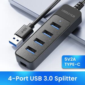 5포트 USB 3.0 허브 멀티 분배기 확장기 Type-C 변환기 Macbook Pro PC 컴퓨터 노트북