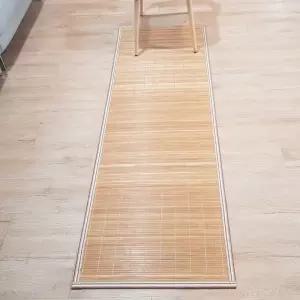 시원한촉감 통풍구조 촘촘한 7.5mm 탄화 대자리 70x180cm/대나무매트 거실매트 대자리 쿨매트 쇼파매트
