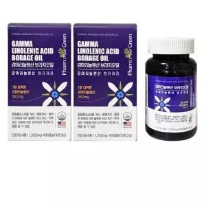 팜그린 감마리놀렌산 보라지오일 1202mg x 90캡슐 1+1 총2개 총180캡슐 가족건강 학교 선