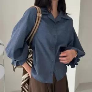 여성 정장룩 클래식 카라 셔츠남방 블라우스 우아한 무드 단정한 기본데일리룩 여성블
