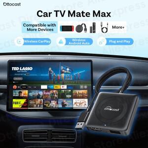 오토캐스트 차량용 TV 박스 카플레이 안드로이드 오토 무선 어댑터 HDMI 스틱 고속 안정 연결 유선 스크린