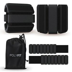 POLYFIT 손목 발목 운동 달리기 웨이트 에어로빅용 웨어러블 유산소 걷기 댄스 1쌍 요가 바레 남성용 필라테스 여성