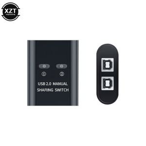 하나의 드래그 두 개의 USB 프린터 공유 장치 2 in 1 출력 스위치 2포트 수동 KVM 분배기 허브 변환기
