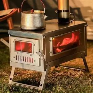 티타늄 화목 야외 풀세트 휴대용 캠핑 난로 접이식-WFN8R5S