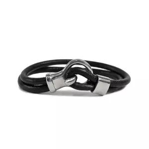 츄바스코 CHUBASCO LAYERED LEATHER HOOK BRACELET CLLH01 - 브라운1015575