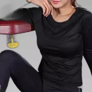여성 트레이닝 헬스웨어 긴팔티셔츠 요가 운동복 블랙
