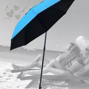 해변 야외 이중 환기 구조 자외선 차단 대형 그늘막 레저 우산
