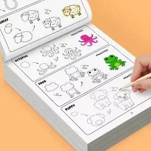 동물을 그리는 방법 단계별 그림책 그림 학습 창의적 글쓰기 및 색칠하기에 한