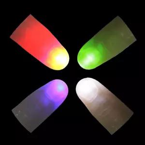 블루오버 10개 핑거 램프 엄지손가락 라이트 트릭 LED 업 팁 가짜 손가락 장난 도구 할로윈 매직 소품 파티