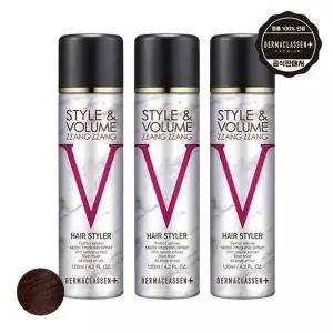 더마클라센 스타일앤 볼륨짱짱 흑채 스프 레이 자연갈색 120ml x3