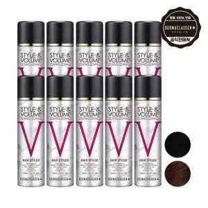 더마클라센 스타일앤 볼륨짱짱 흑채 스프 레이 블랙 120ml x5 + 자연갈색 120ml x5