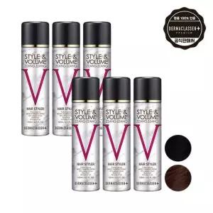 더마클라센 스타일앤 볼륨짱짱 흑채 스프 레이 블랙 120ml x3 + 자연갈색 120ml x3
