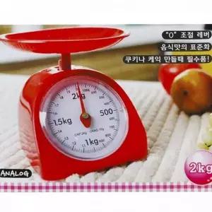 빈티지 아날로그 2kg 저울 레시피 요리 제빵 주방 디저트저울