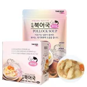 애견간식 더독 수제 북어국 150g 10팩 1박스 강아지북어국