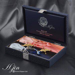 [H.jin]쌍학진공 상감 티타늄금수저세트