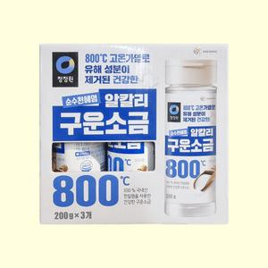 청정원 구운소금 200g 3개 순수천혜염 알칼리