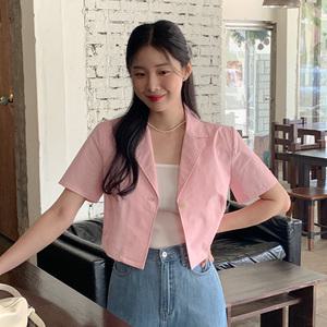 [제작] 프레젠트 린넨 크롭 리본 자켓 75576 빅사이즈 여성의류