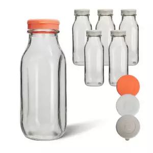 헥사 실리콘 사각 보틀 유리병 500ml 6P 스무디병 주스병 소분용기