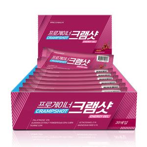프로게이너 크램샷 체리맛 1박스(20포)파워젤 근육 긴장 쥐 완화 라이딩 러닝 마라톤 등산 에너지젤