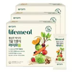갤러리아 [이롬] 황성주 1일 1생식 라이프밀 3박스 (30g x 42포) + 흔들컵