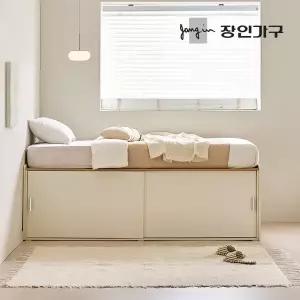 장인가구 도피오 슬라이딩 빅수납 높은 침대 프레임 SS (높이620)