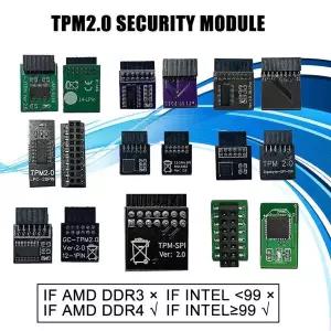TPM 2.0 보안 모듈 칩 MSI SPI LPC는 멀티 마더보드를 12 14 18 20 GIGABYTE ASUS Asrock용 핀
