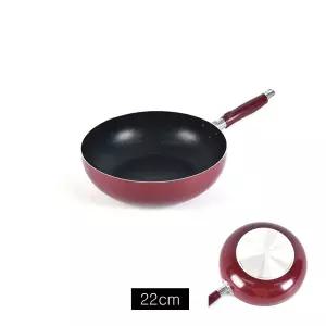 (22cm) 마블 코팅 튀김팬/업소용웍/코팅팬/궁중팬/볶음팬/궁중펜/공중팬/중식팬/중식웍/북경팬/중화웍/식당