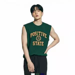 남성 레터링 박스핏 민소매 티셔츠 DMG-TS5-Q4537400