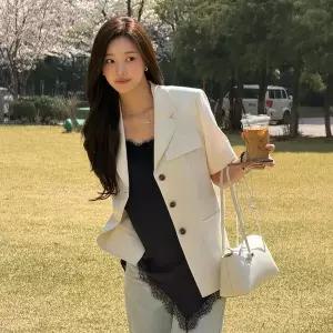 [온앤온](강남점)[이시안 착용] 벨트 쓰리버튼 반팔 자켓 NEW6MJ401_9A