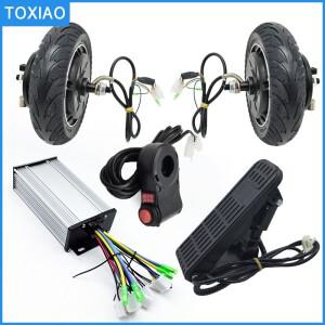 24V36V48V350W 듀얼 전동 개조 전기 스쿠터 고카트 키트 총 출력 700W 드럼 브레이크 8인치 솔리드 휠 허브