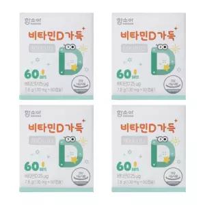 함소아 비타민D 함소이 1000IU 60캡슐 4개 MJ