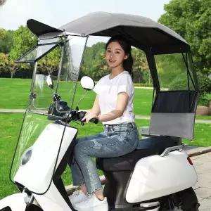 전기 스쿠터 지붕 캐노피 폴딩 앞유리 차양막 햇볕차단 덮개 바이크