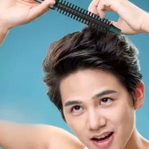 롤드라이기 남성 짧은머리 헤어브러시 컬링 항온 롤빗