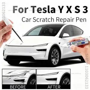 테슬라 모델 3 Y X S 차량 페인트 스크래치 수리 펜 터치업 휠 허브 터치업 펜 블랙 펄 화이트 실버 딥시