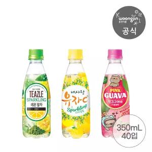 티즐 제로 레몬 말차 스파클링/내사랑유자C 스파클링/자연은 핑크구아바 스파클링 350mL 골라담기(3종 중 택2, 총 40개)