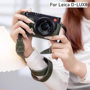 라이카 D-LUX8 보호 케이스 dlux8 스트랩 끈 가죽 카메라 가방 하프베이스 마운트 미끄럼 방지 손잡이 커버