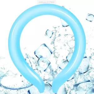 힐스토크 넥 콜드 쿨러 튜브 가능한 워프 핸즈프리 여름용 팩 쿨링 대형 웨어러블 재사용 스 링 파란색
