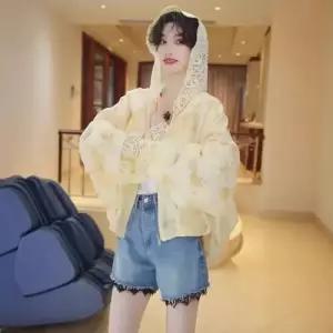 여사친 블라우스 후드 카디건 얇은 셔츠 레이스 래시가드 1PICK1