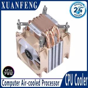 무소음 C 팬 90mm PC 프로세서 쿨러 2/4/6 히트파이프 3핀/4핀 범용 LGA203 2066 x79 x99 5x 200 700 i5 i7