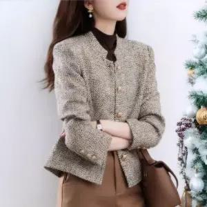 엘럽 여성 가을 모직 코트 톱 숏 쇼트 차이나 박템3