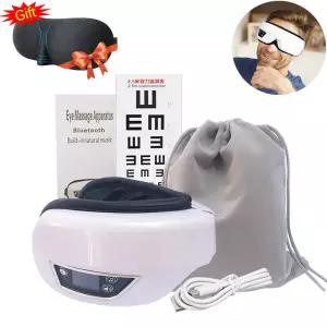 Vibraton Hot Compress Bluetooth 음악이 된 6D 충전식 눈 마사지기 케어 악기 개선 수면 마스크