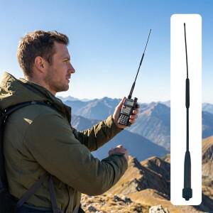 듀얼 밴드 무전기 안테나 14.43인치 VHF/UHF (144/430mhz) - 바오펑/콴셩/켄우드 호환/HYT용 휴대용