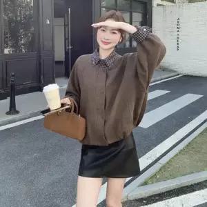모직 가을 투피스 페이크 여친 코트 상의 KS3