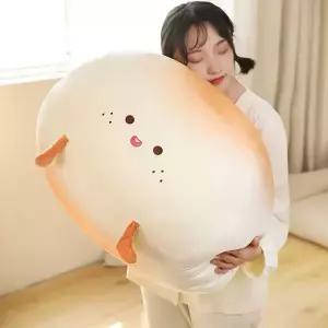 대형 찐빵인형 쿠션 촉감 말랑이 왕만두 내민 찐빵쿠션 봉제 홈데코 인형 부끄러움 혀 표정