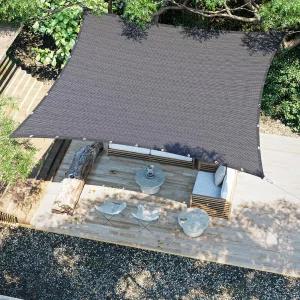 파티오 가든 퍼골라 그레이를 위한 3X6 FT 쉐이드 패브릭 선 천 그로밋 및 D-링이 있는 야외 커버